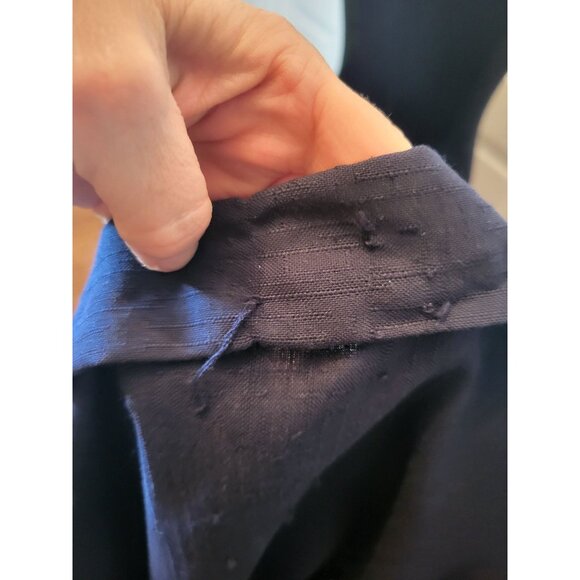 Vintage 80s Navy Oversized Single Button Blazer Alice Stuart XL Preppy Nautical - Picture 9 of 9